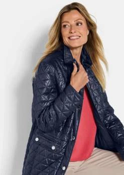 Manteau court matelassée à col droit