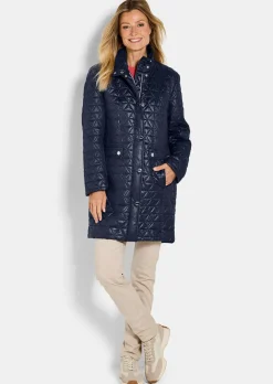 Manteau court matelassée à col droit