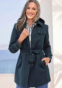 Manteau court style trenchcoat