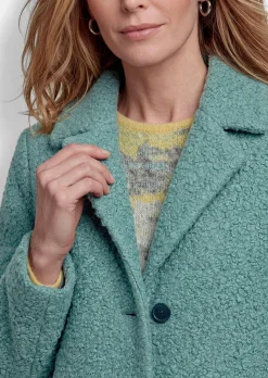 Manteau droit en douce bouclette