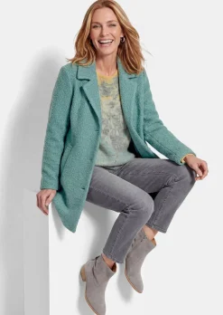 Manteau droit en douce bouclette