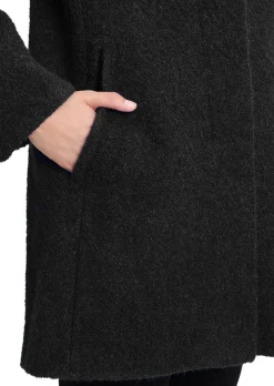 Manteau duveteux avec col Claudine