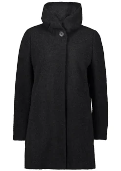 Manteau duveteux avec col Claudine
