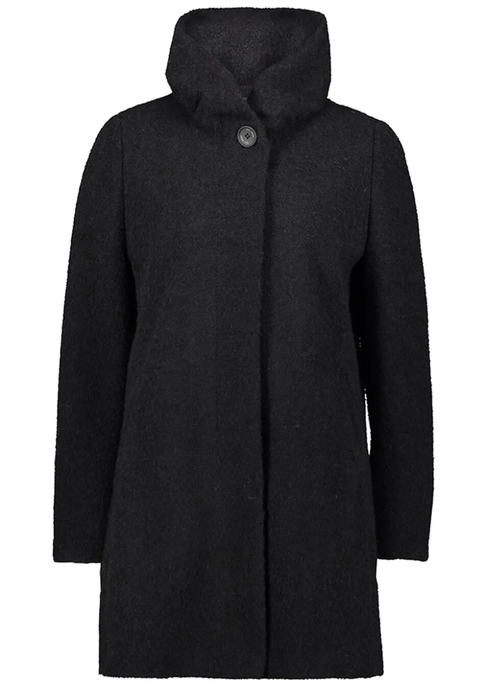 Manteau duveteux avec col Claudine