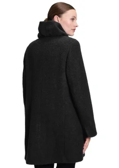 Manteau duveteux avec col Claudine
