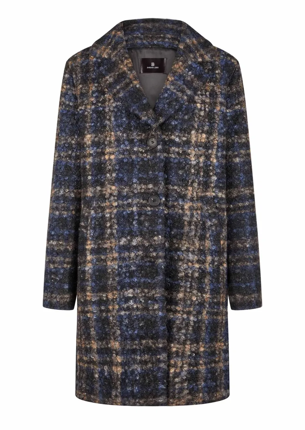 Manteau en bouclette à carreaux