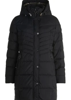 Manteau matelassé avec capuche en tissu fourrure