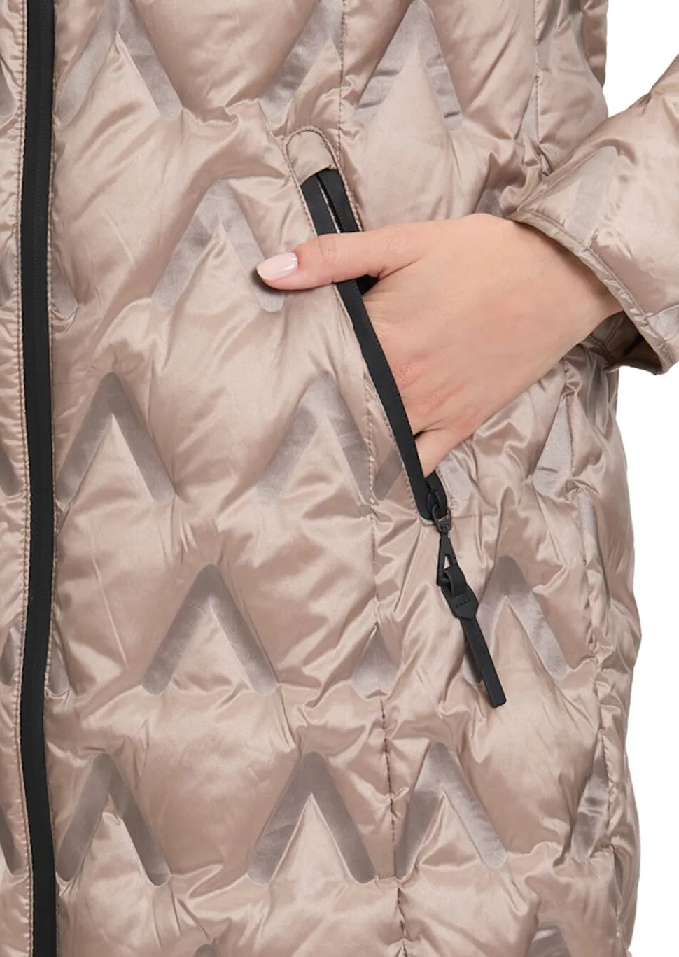 Manteau matelassé avec poches zippées