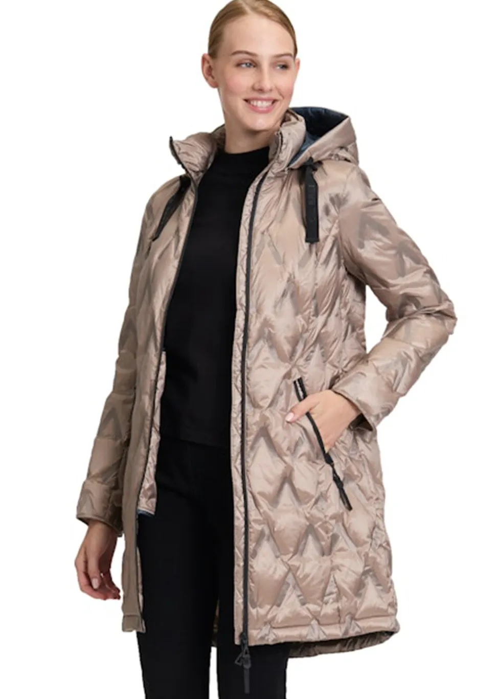 Manteau matelassé avec poches zippées