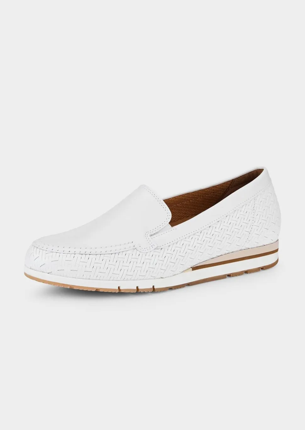 Mocassins, aspect tressé