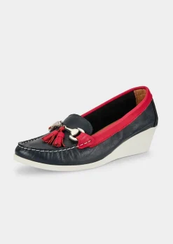 Mocassins en cuir avec élément décoratif
