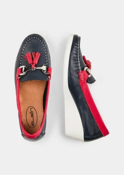 Mocassins en cuir avec élément décoratif