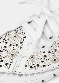 Mocassins en cuir avec motif ajouré