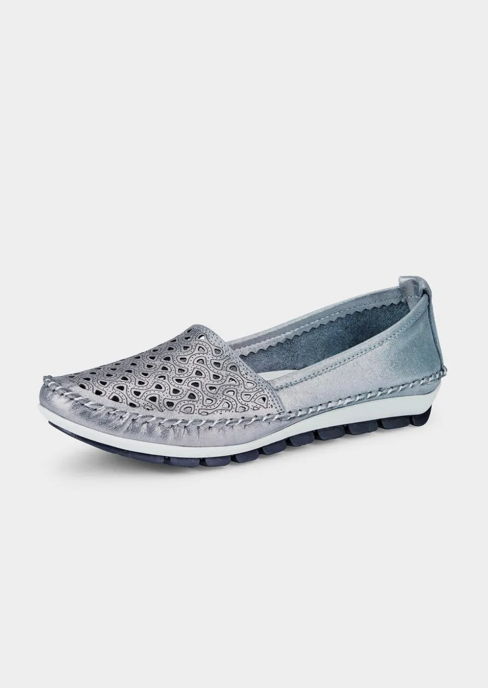 Mocassins en cuir, avec voûte plantaire amovible