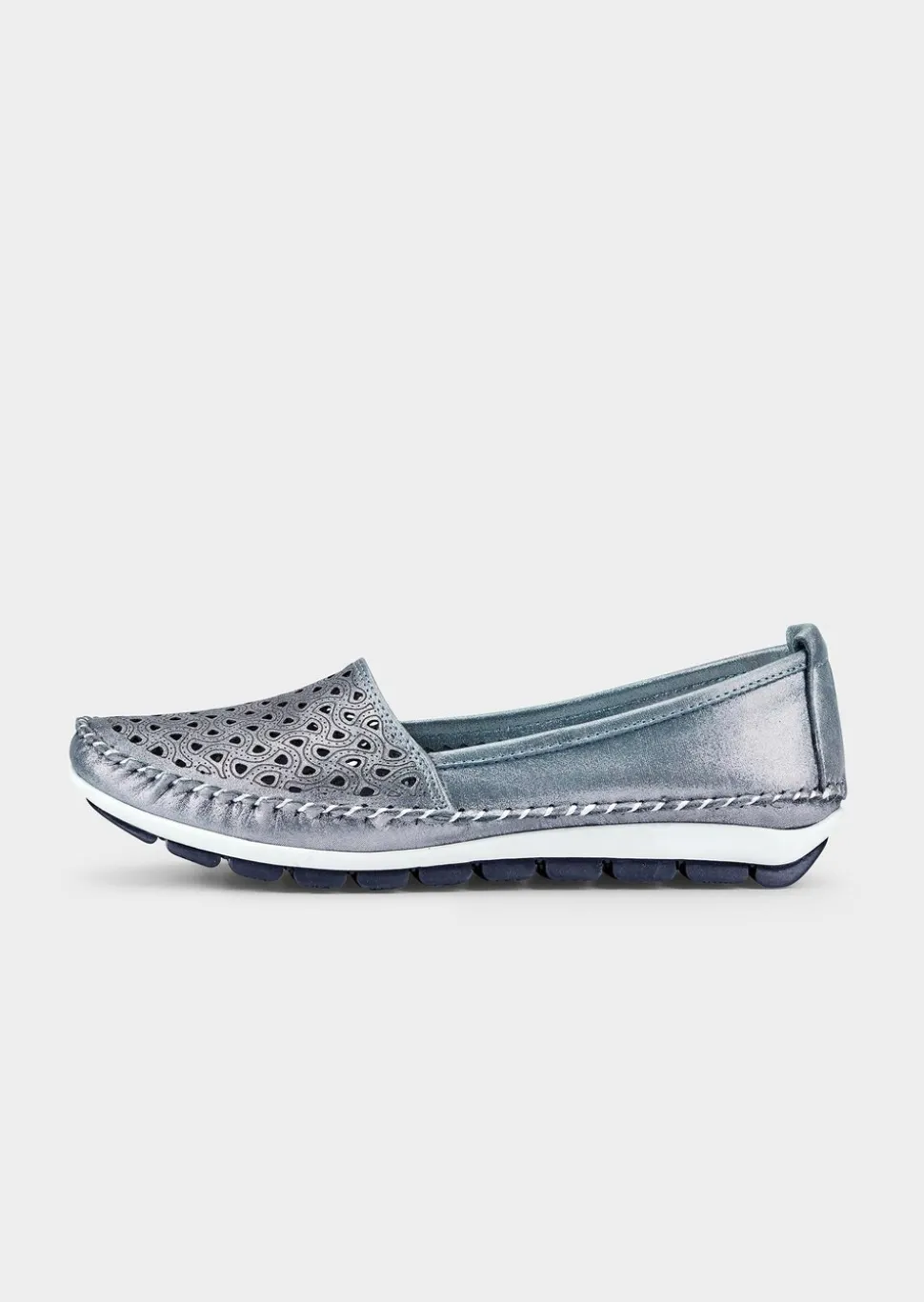 Mocassins en cuir, avec voûte plantaire amovible