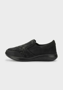 Mocassins hallux valgus avec motif floral chatoyant