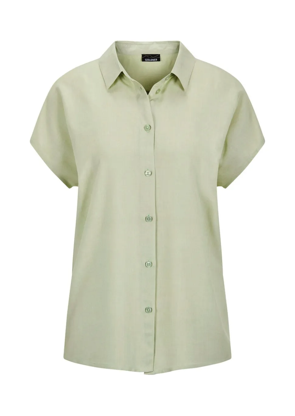 Modèle en viscose avec col chemise