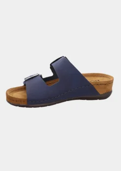 Mules en cuir avec boucles réglables