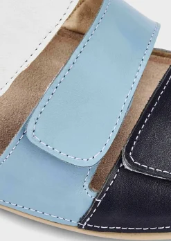 Mules en cuir, style marin