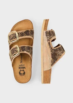 Mules en cuir véritable
