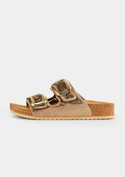 Mules en cuir véritable