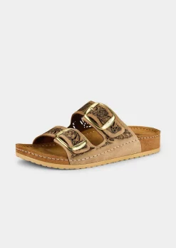 Mules en cuir véritable