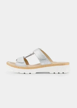 Mules féminines avec bride à fermeture velcro