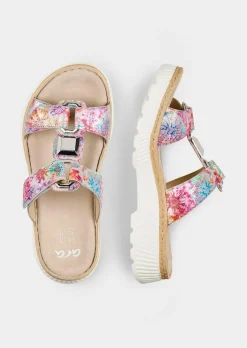 Mules féminines avec bride à fermeture velcro