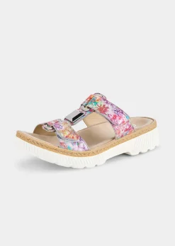 Mules féminines avec bride à fermeture velcro