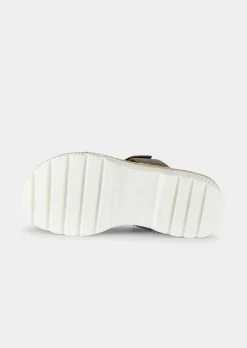 Mules féminines avec bride à fermeture velcro