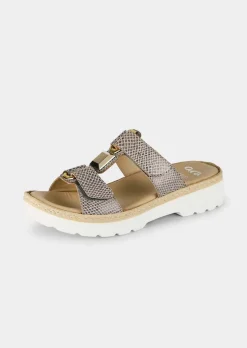 Mules féminines avec bride à fermeture velcro
