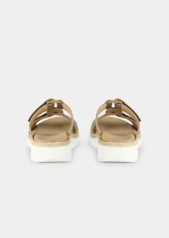 Mules féminines avec bride à fermeture velcro