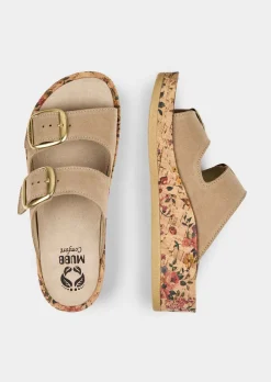 Mules à talon compensé