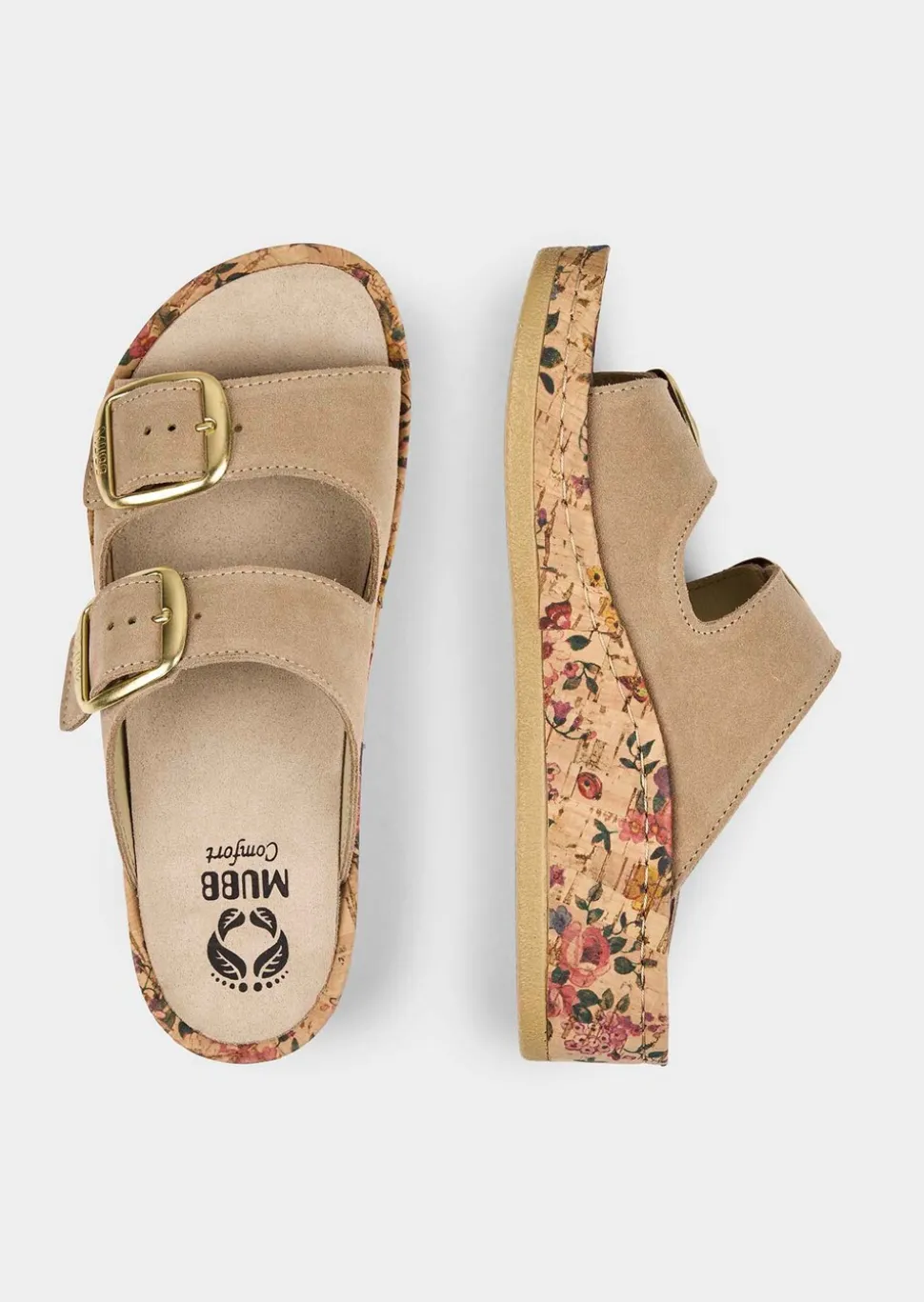 Mules à talon compensé