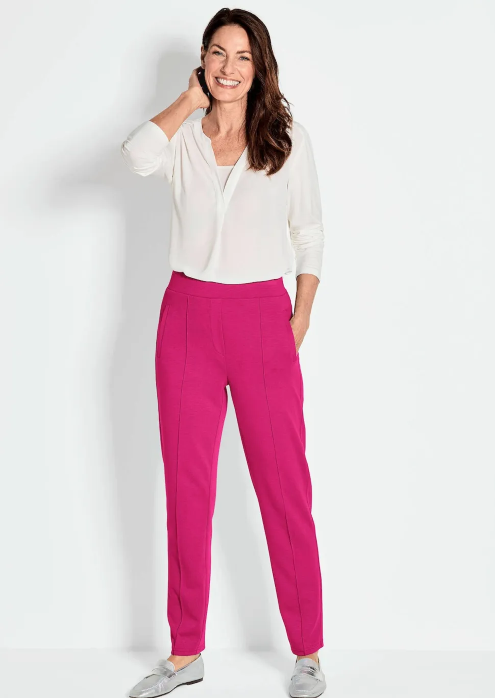 Pantalon ample SARA en jersey de viscose