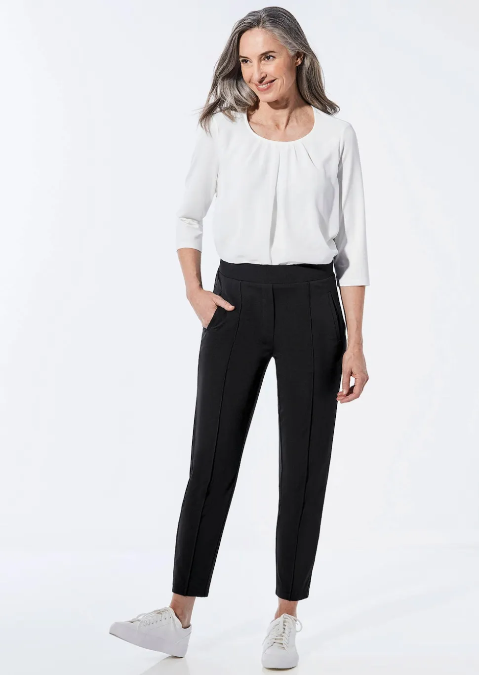 Pantalon ample SARA en jersey de viscose