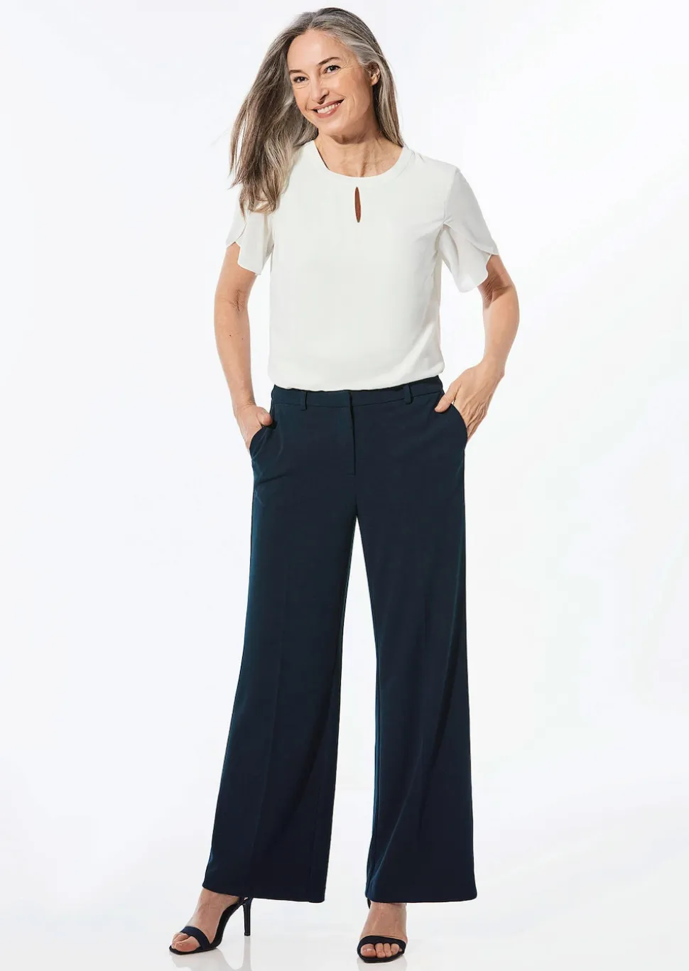 Pantalon ample VERA avec plis repassés