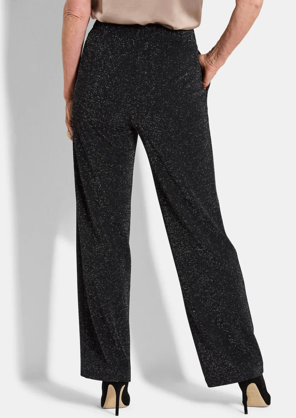 Pantalon ample VERA en jersey brillant