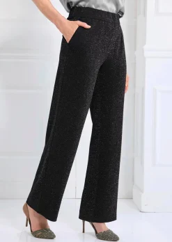 Pantalon ample VERA en jersey brillant