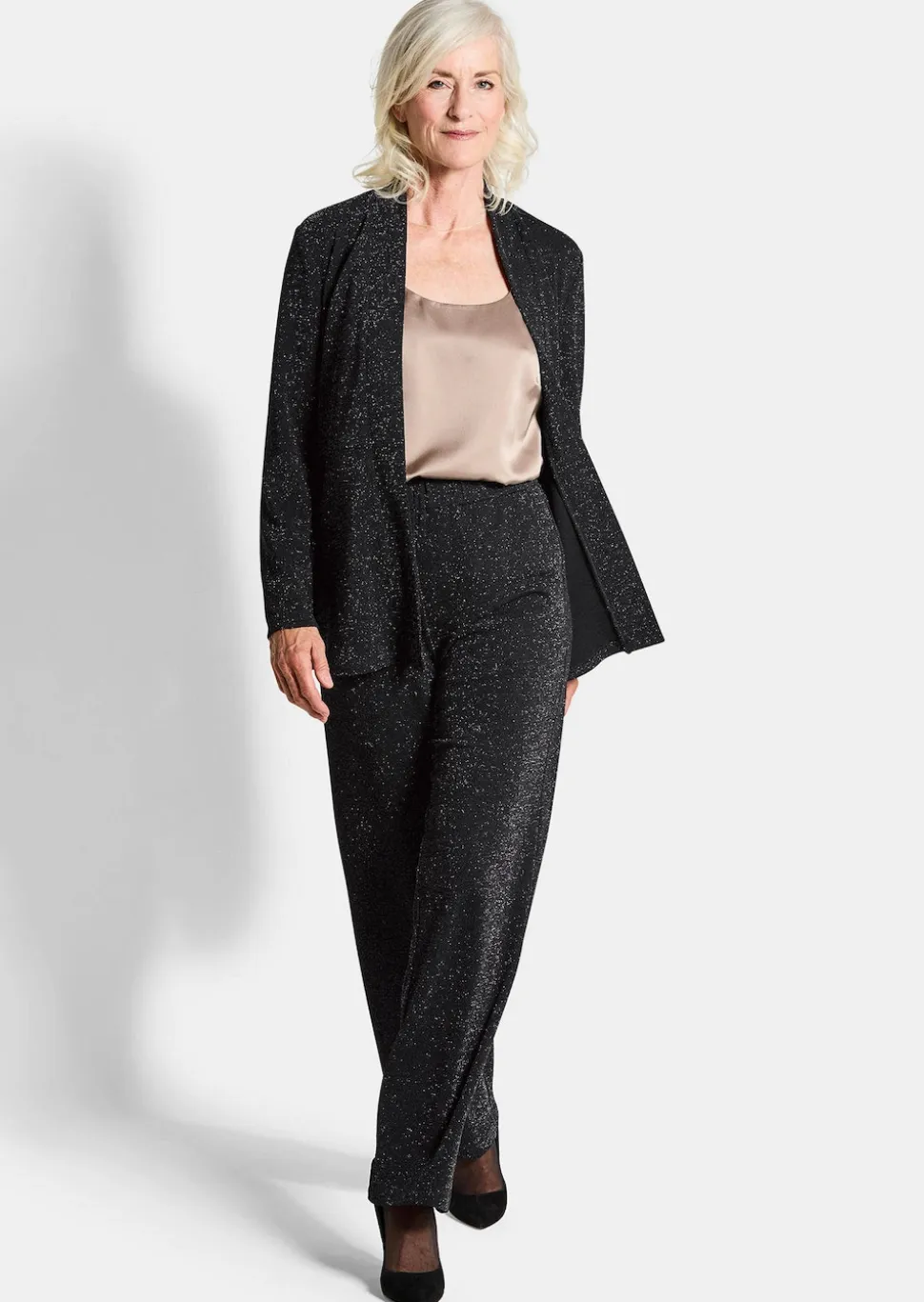 Pantalon ample VERA en jersey brillant