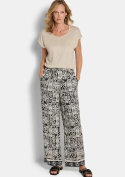 Pantalon ample VERA en satin de viscose