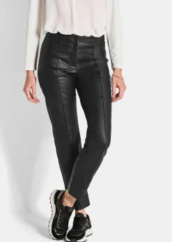 Pantalon BELLA avec revêtement aspect cuir