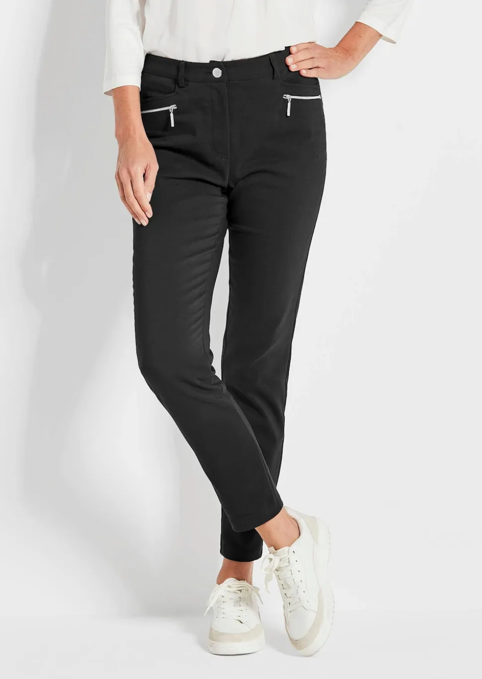 Pantalon BELLA à effet ventre plat, avec jambes étroites