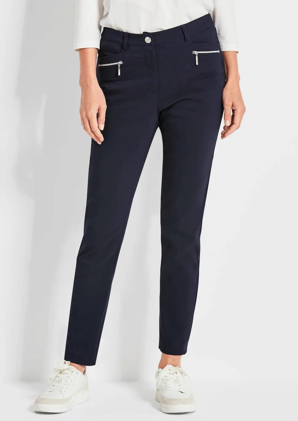 Pantalon BELLA à effet ventre plat, avec jambes étroites
