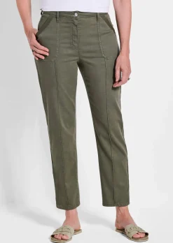 Pantalon cargo SARA avec plis nervurés