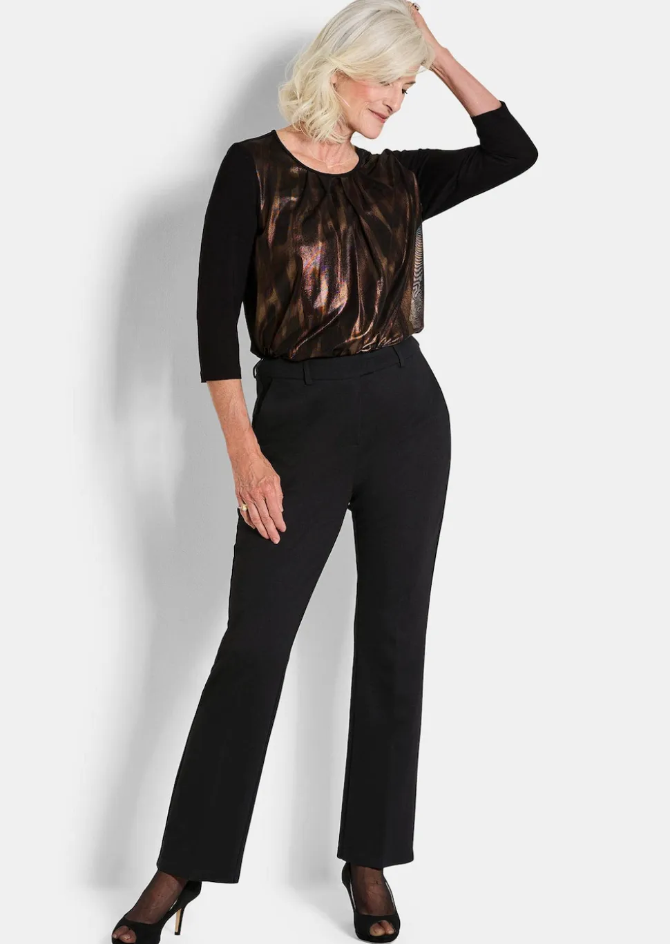 Pantalon CARLA en jersey avec jambes évasées
