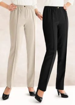 Pantalon CARLA à taille élastique en lot de 2
