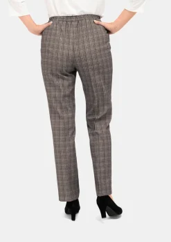 Pantalon à carreaux CARLA avec liserés