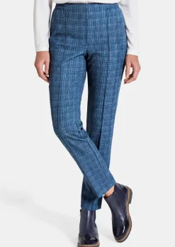 Pantalon à carreaux CARLA avec liserés