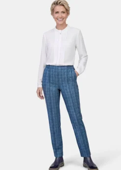 Pantalon à carreaux CARLA avec liserés
